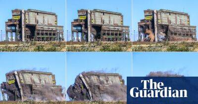 Redcar steelworks demolished in massive controlled explosion