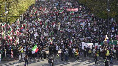 Tens of thousands gather in Berlin to protest against Tehran regime