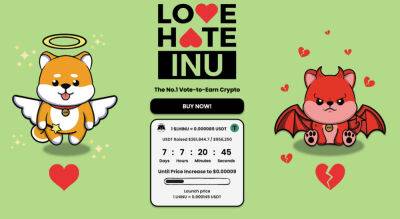 Love Hate Inu Presale Hits $250k in 2 Days, 7 Days and $700k Left Before Stage 1 Ends
