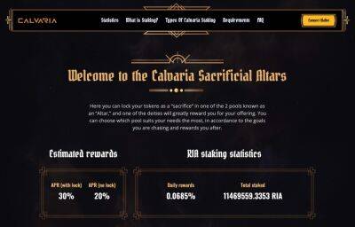 Calvaria Launches Sacrificial Altars with up to 30% Staking APR