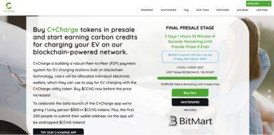C+Charge Presale Ends in 2 Days, $1.3m Worth of Tokens Left – Secure Your Spot in the Future of EV